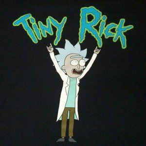 (2/$11) Rick and Morty Graphic T-shirt "TINY RICK"
